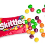 The new packaging for Skittles
